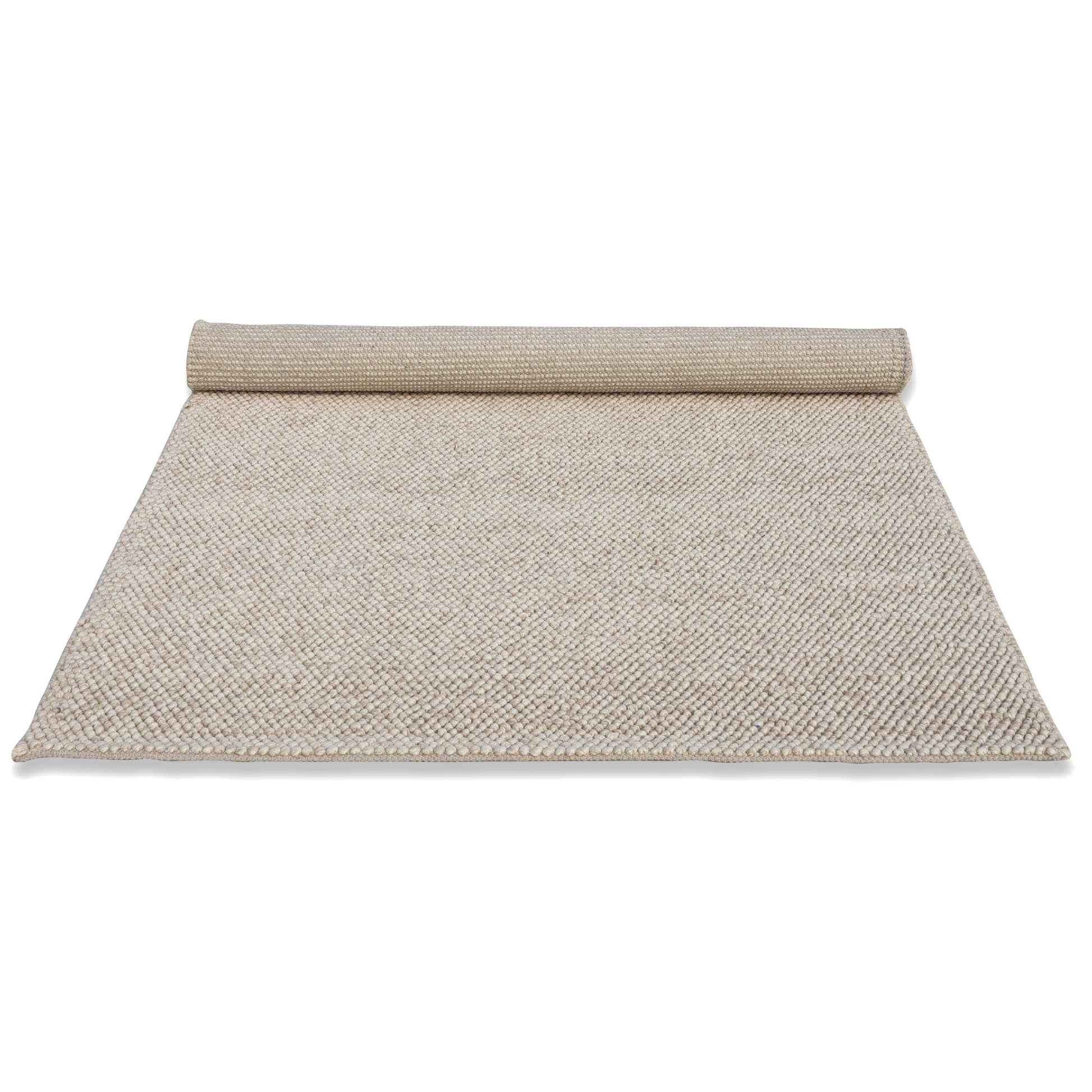 Gentle Grains Handmade Wool Loop and Pile Accent Rug