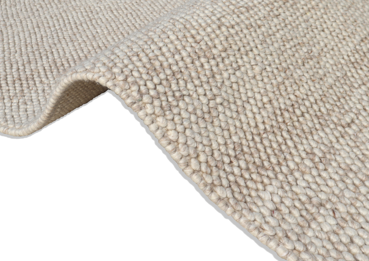 Gentle Grains Handmade Wool Loop and Pile Accent Rug