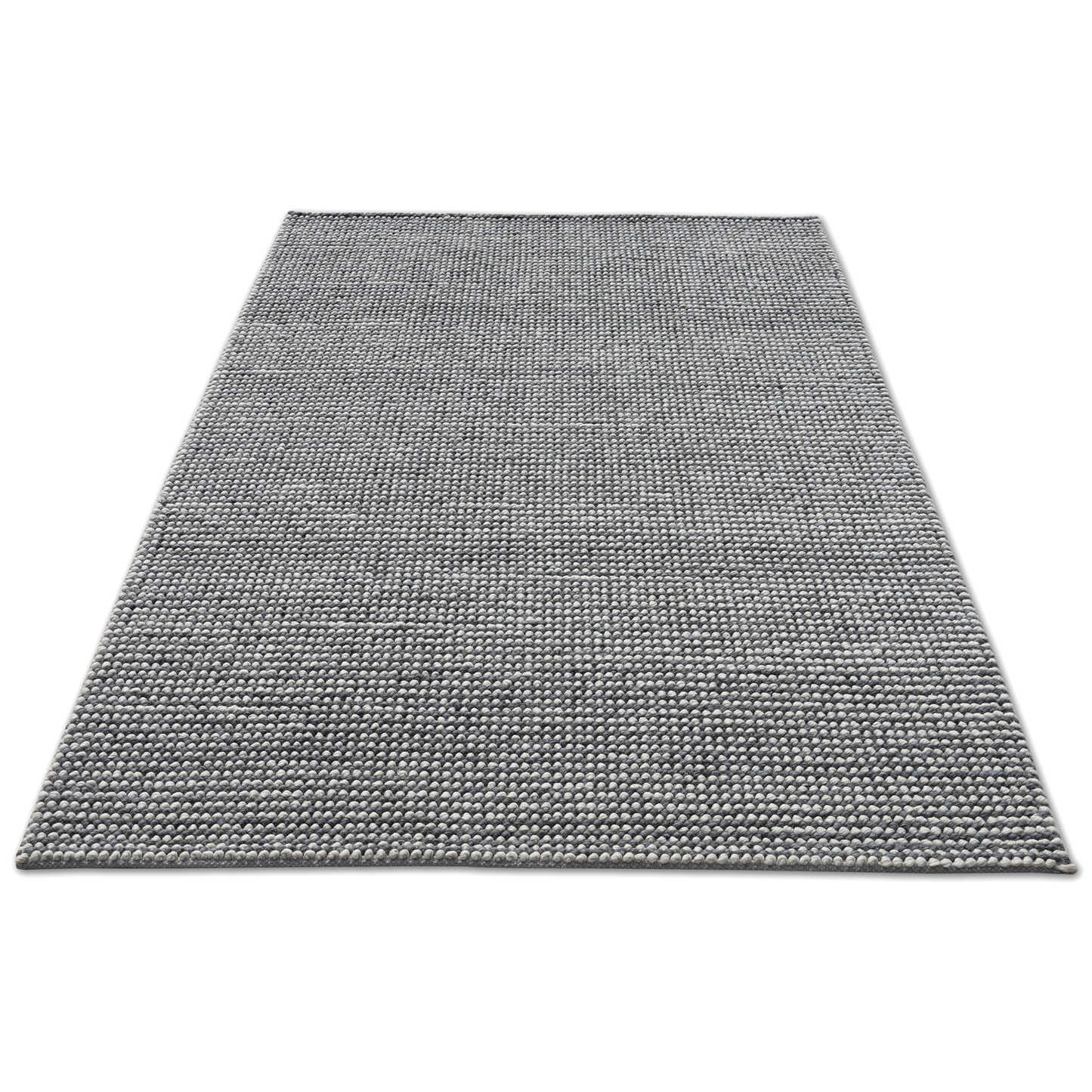 Granite Hues Handmade Wool Loop and Pile Rug