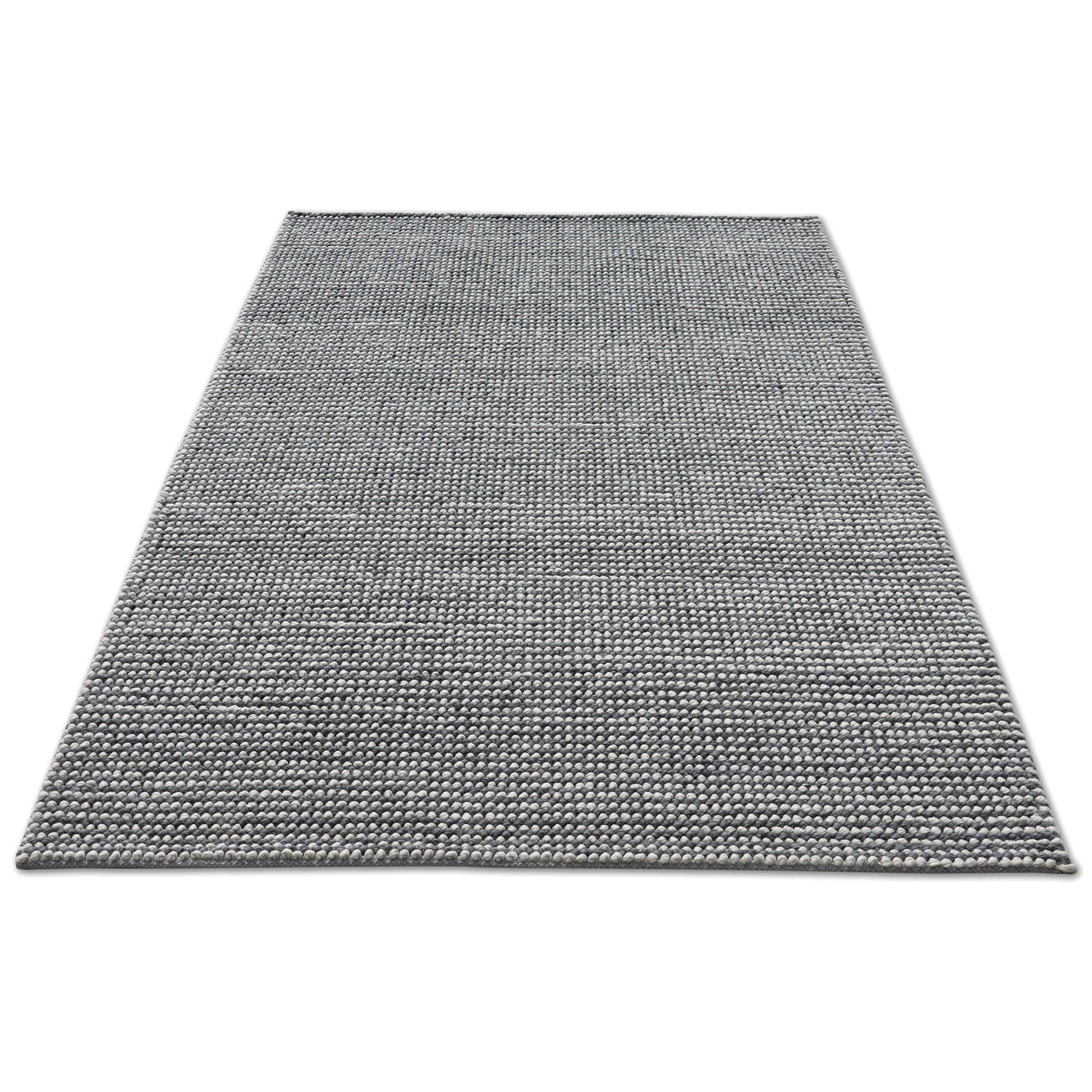 Granite Hues Handmade Wool Loop and Pile Rug