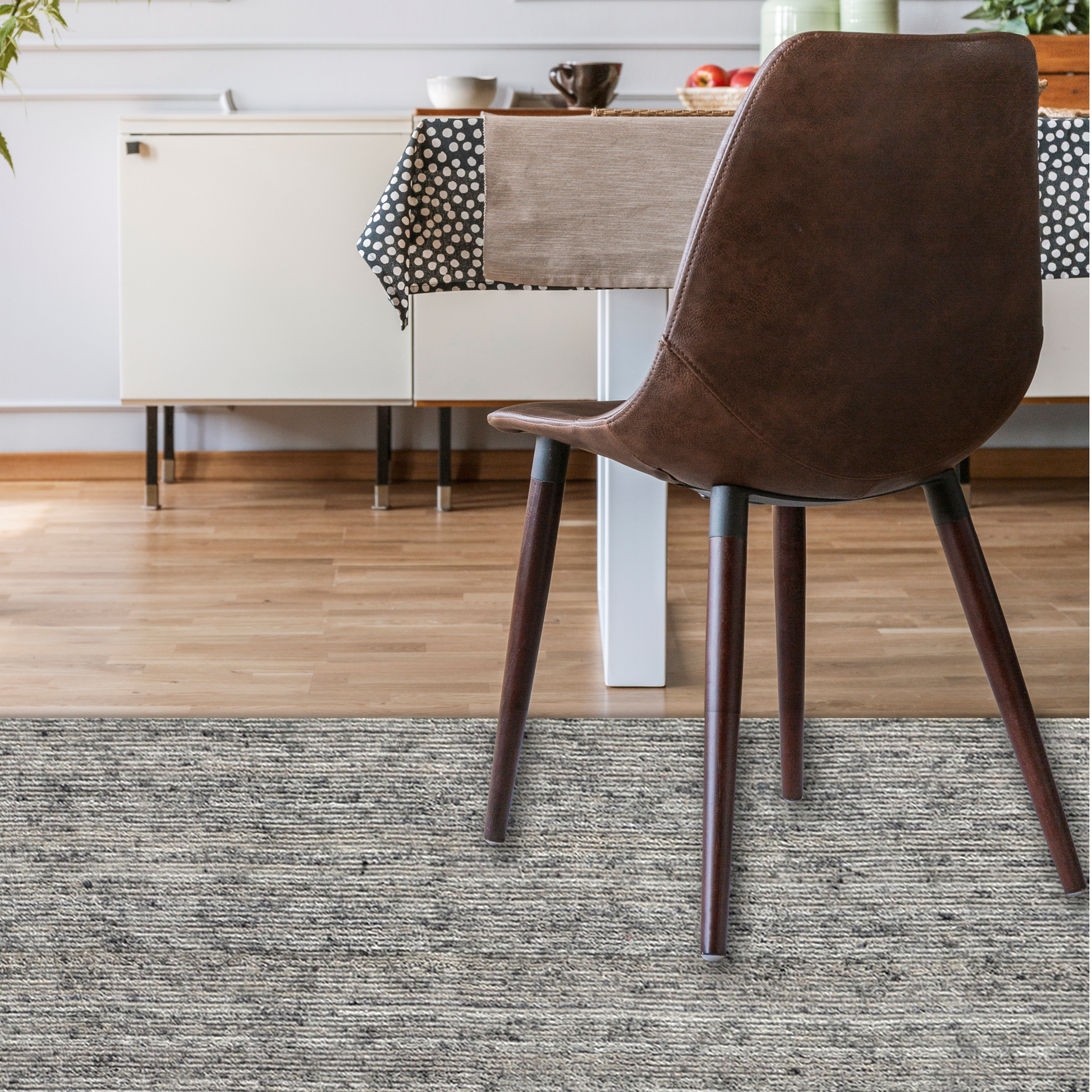 Urban Minimalist Handmade Wool Accent Rug