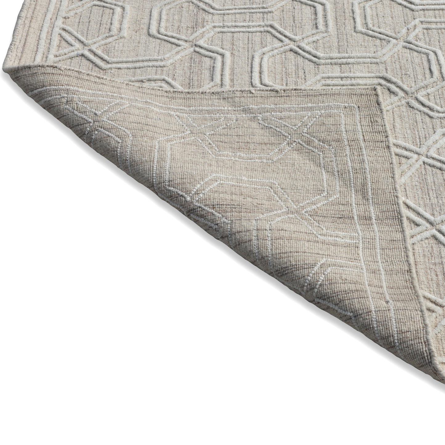 Geometric Harmony Handmade Wool Accent Rug 