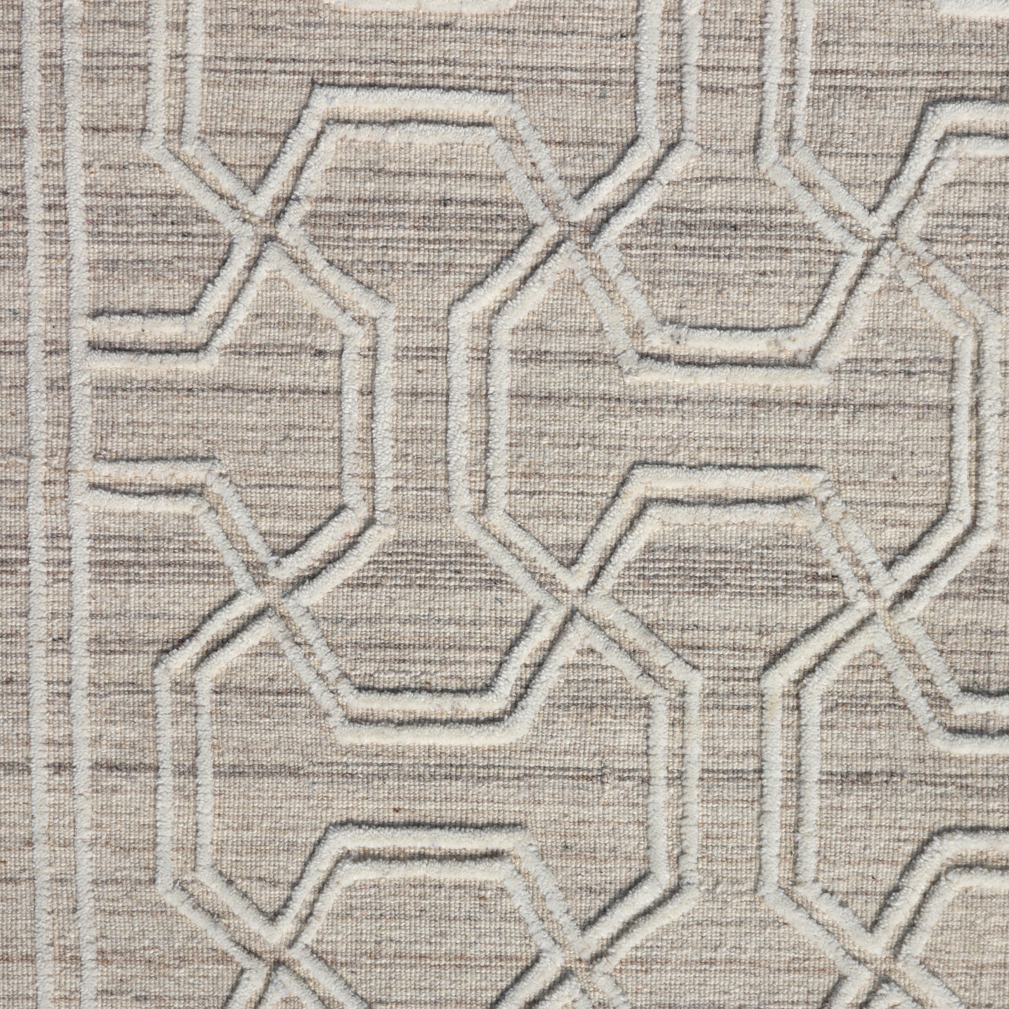 Geometric Harmony Handmade Wool Accent Rug 