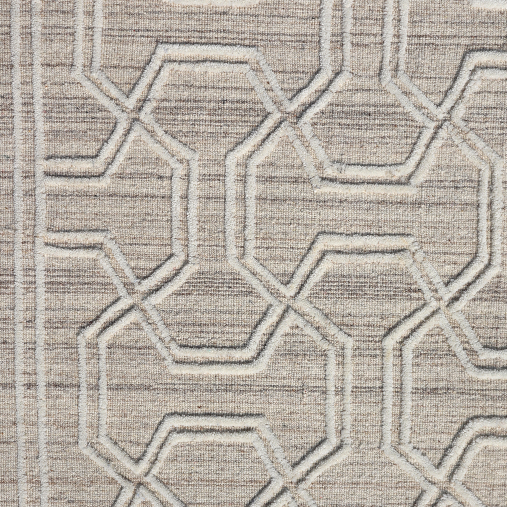 Geometric Harmony Handmade Wool Accent Rug 