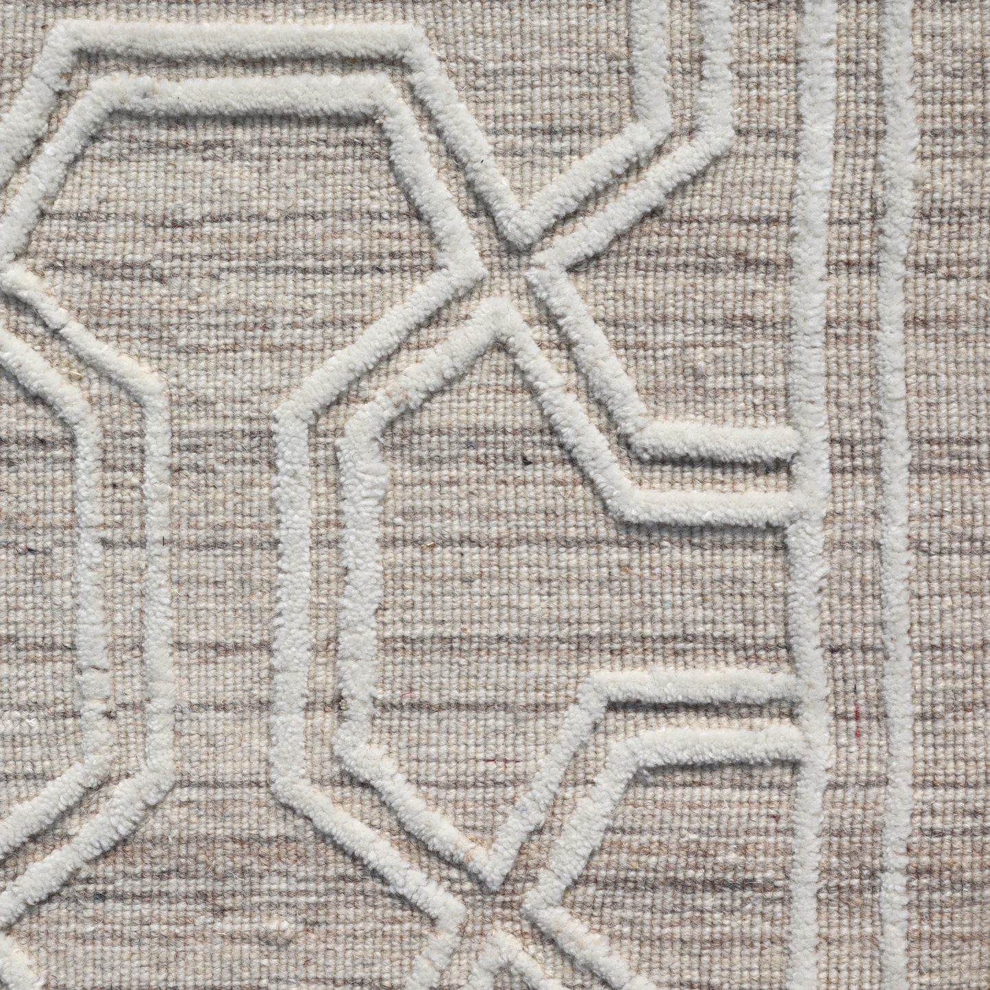 Geometric Harmony Handmade Wool Accent Rug 