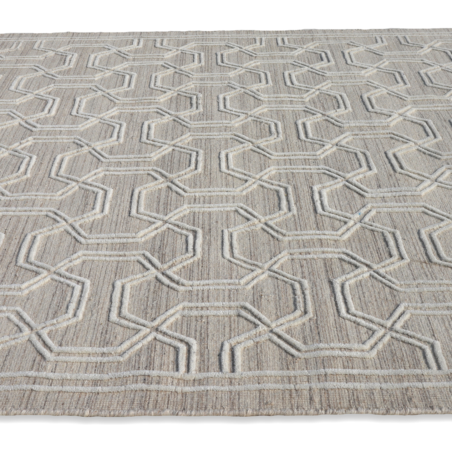 Geometric Harmony Handmade Wool Accent Rug 