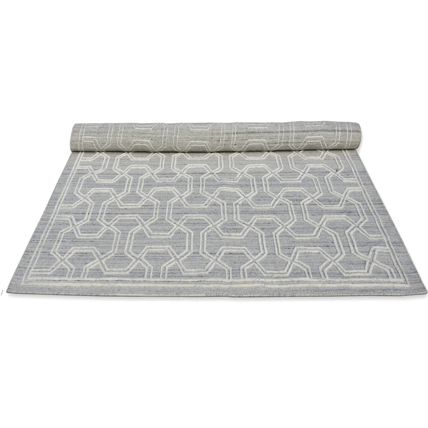 Geometric Grace Handmade Wool Accent Rug