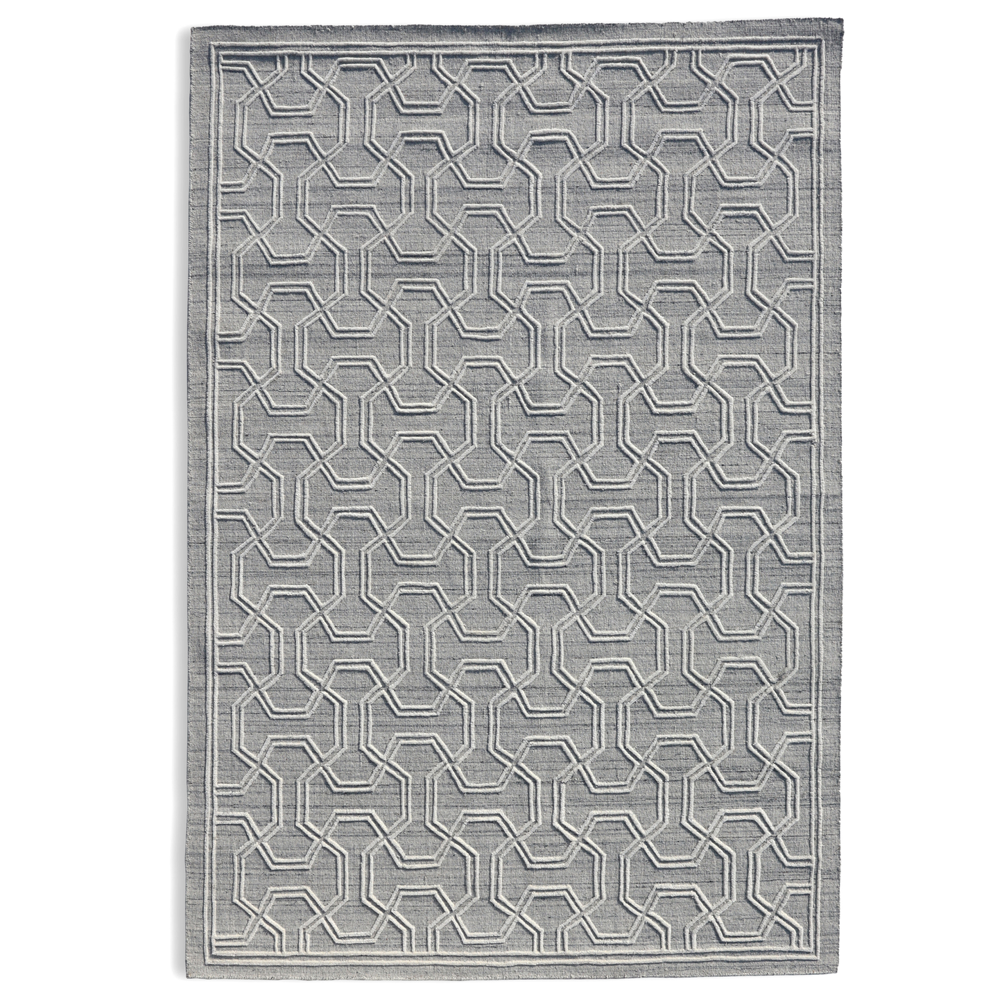 Geometric Grace Handmade Wool Accent Rug