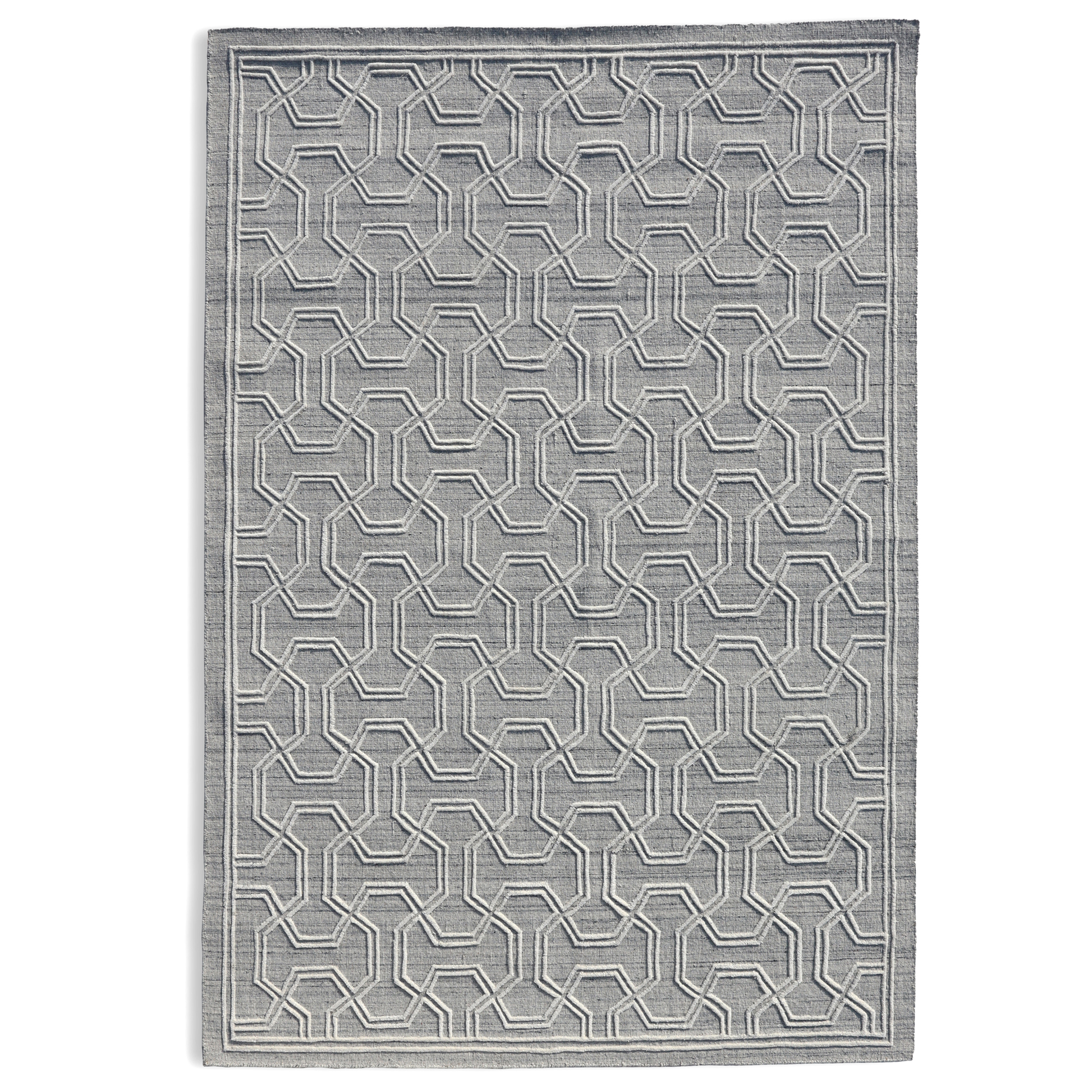 Geometric Grace Handmade Wool Accent Rug 