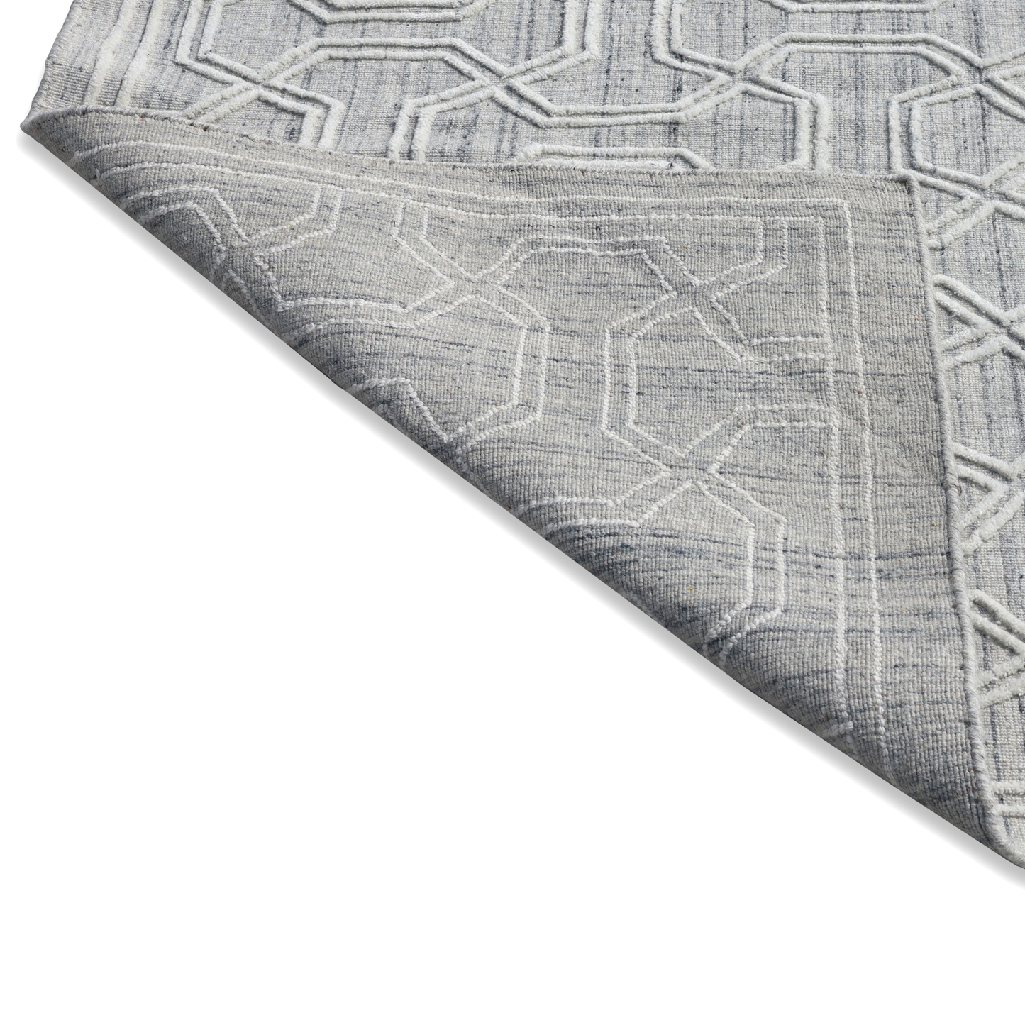 Geometric Grace Handmade Wool Accent Rug 