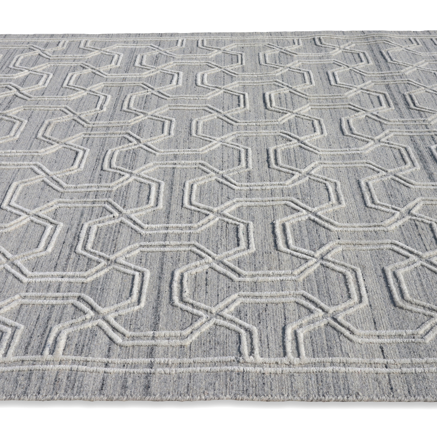 Geometric Grace Handmade Wool Accent Rug