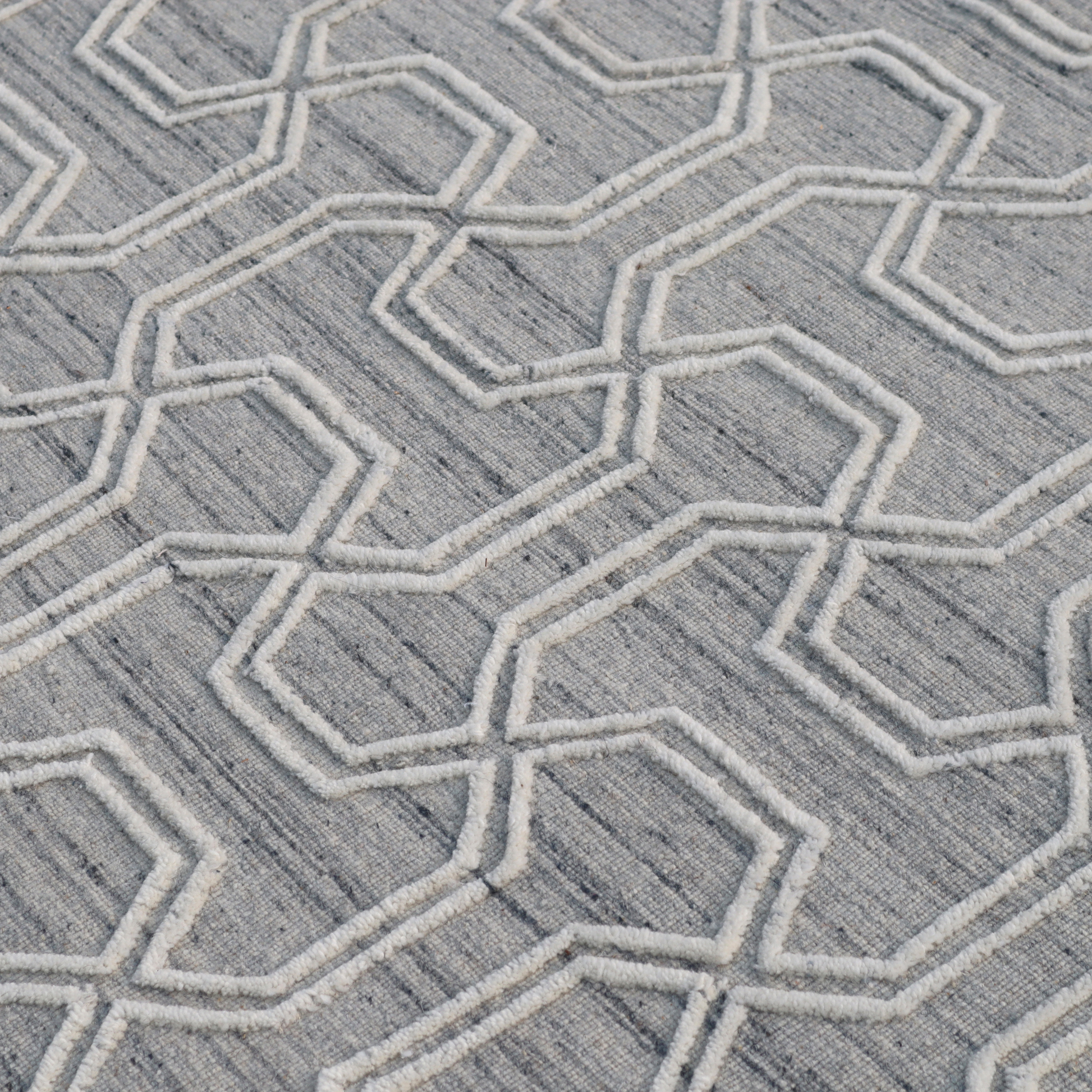 Geometric Grace Handmade Wool Accent Rug