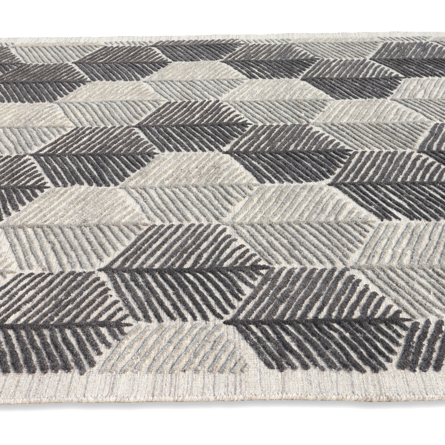 Textured Tiers Handmade Wool Accent Rug