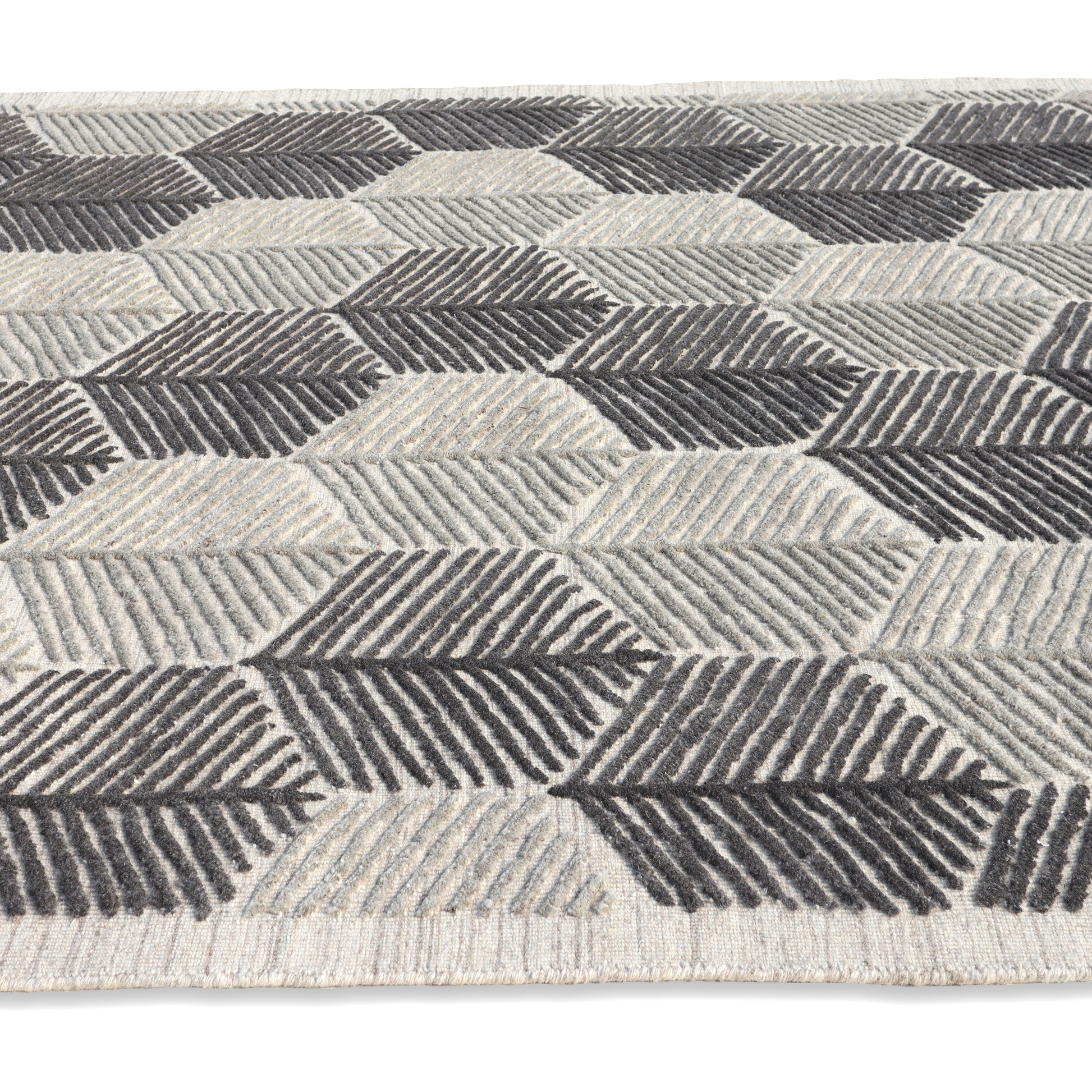 Textured Tiers Handmade Wool Accent Rug