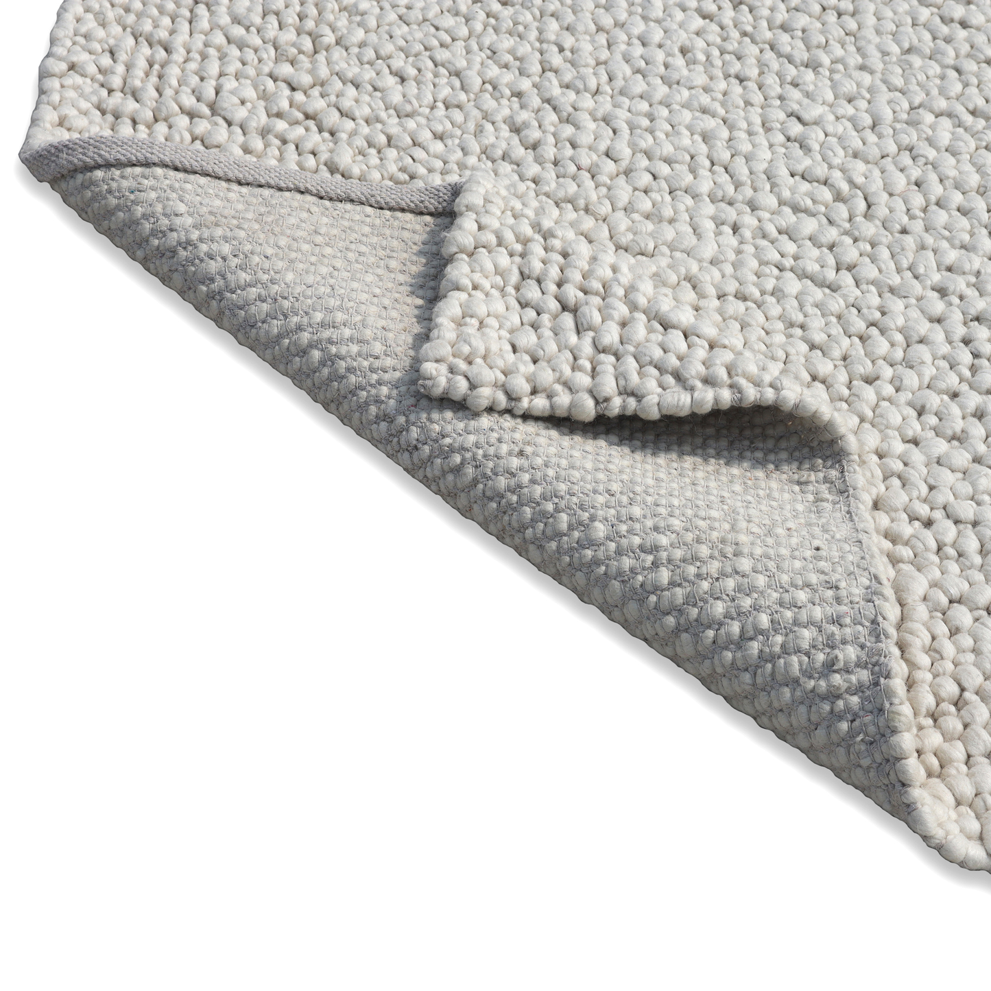 Cozy Cobblestone Handmade Wool Small Rug