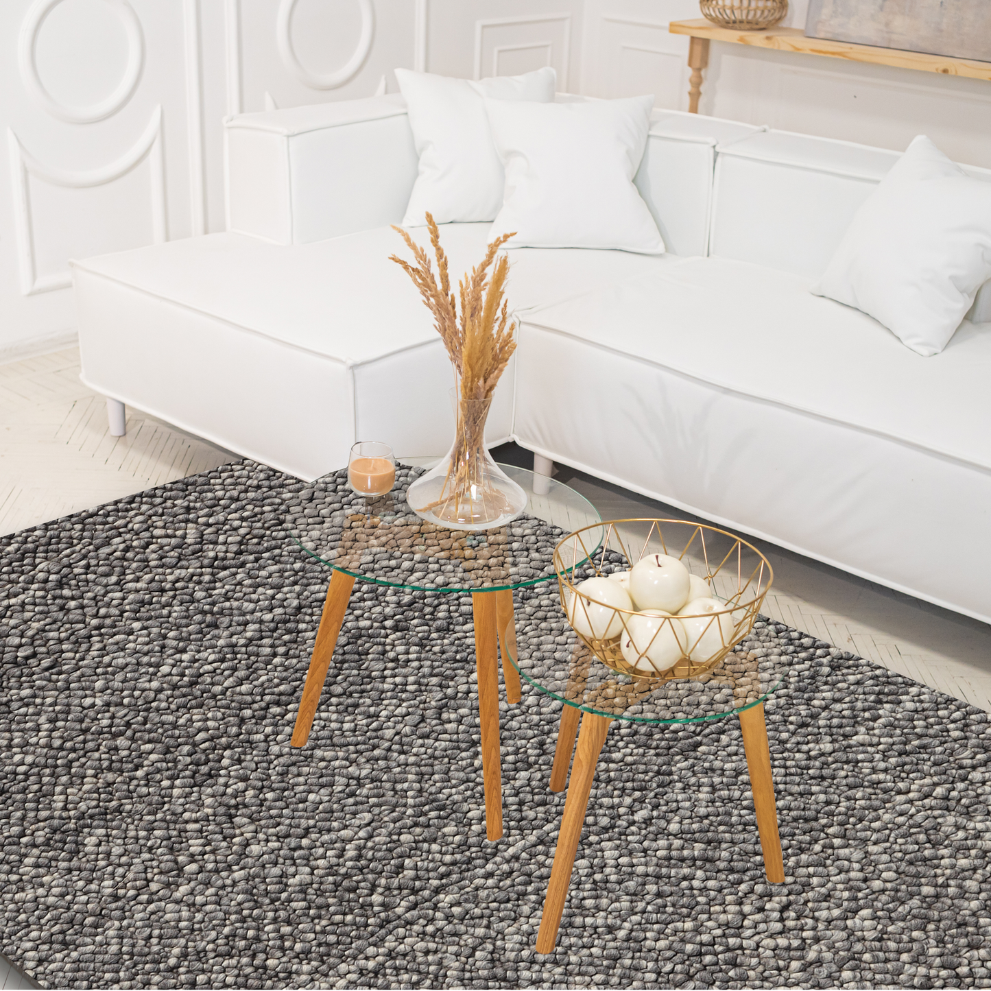 Pebble Shore Handmade Wool Small Accent Rug