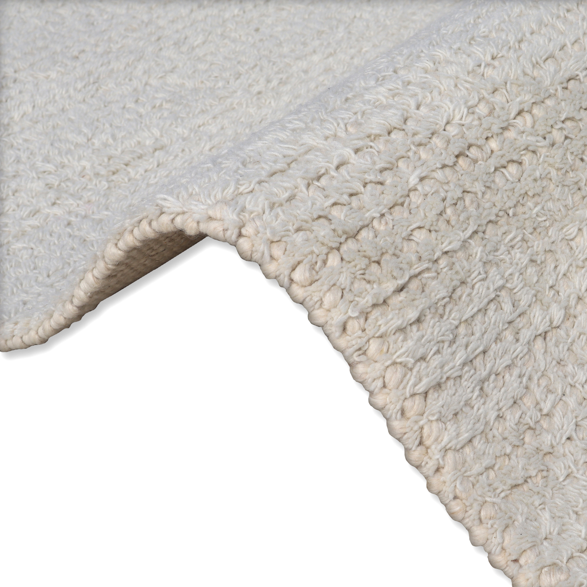 Ivory Tranquility Handmade Wool Accent Rug  